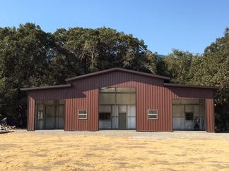 Agricultural steel barn exterior